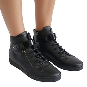 Giuseppe‎ Zanotti Woman's Black High Top Sneakers Size 39